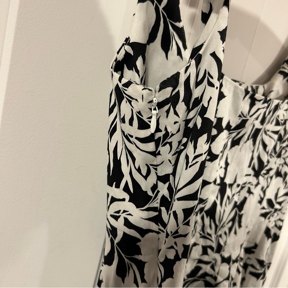 NWT Lauren Ralph Lauren Black and White Floral Dress Size 12 Spring Easter - Picture 5 of 11